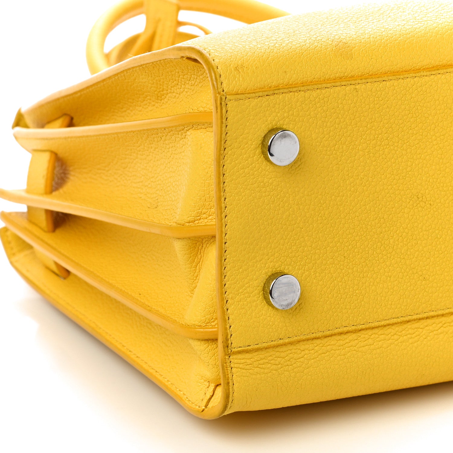 Saint Laurent Grained Calfskin Baby Sac De Jour Yellow 5 of 17
