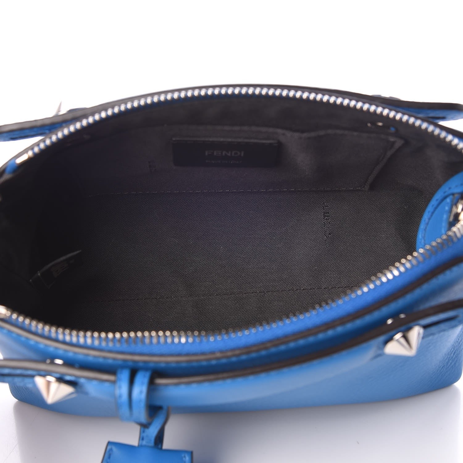 Fendi Vitello Dolce Mini By The Way Boston Bag Blue Royal 5 of 8