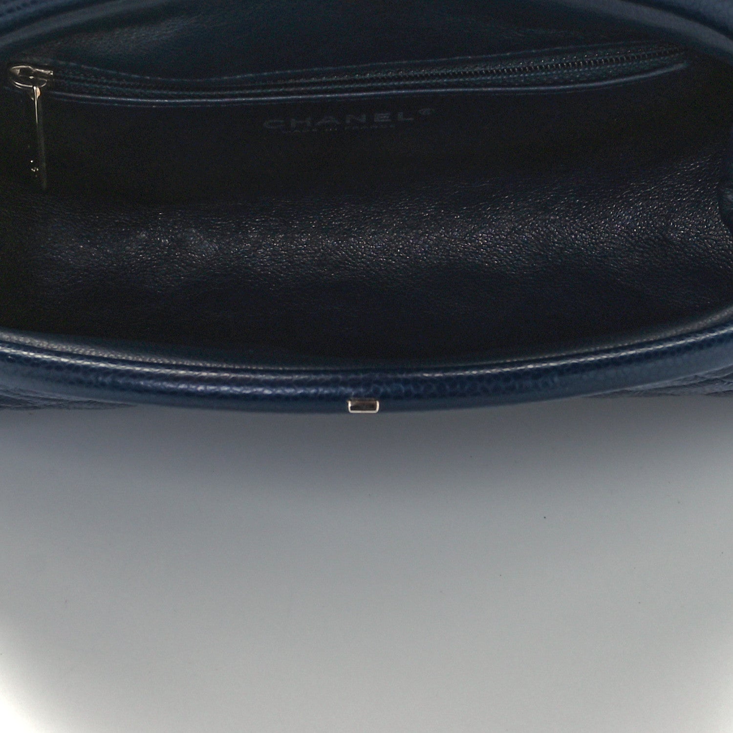 Chanel Caviar Quilted Timeless Clutch Dark Blue 5 of 11