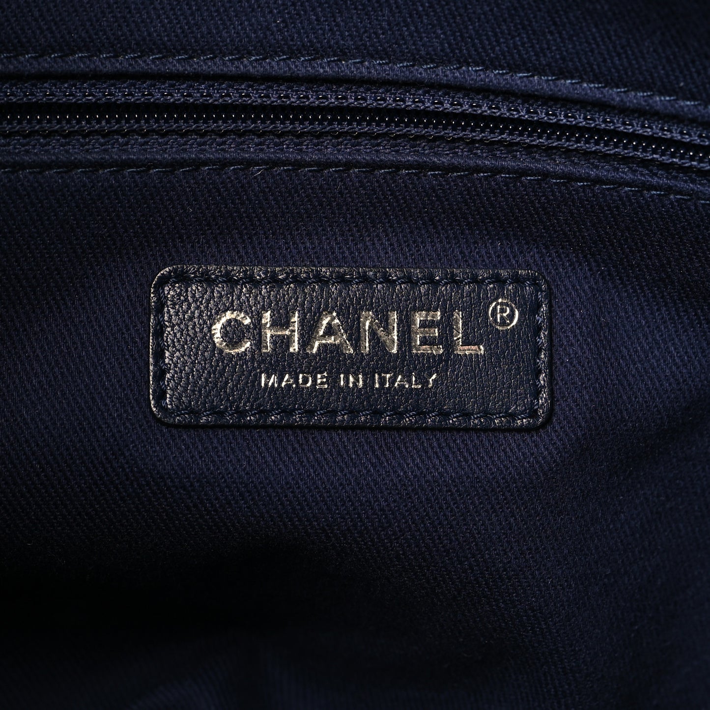 Canvas Sequin Large Deauville Backpack Navy