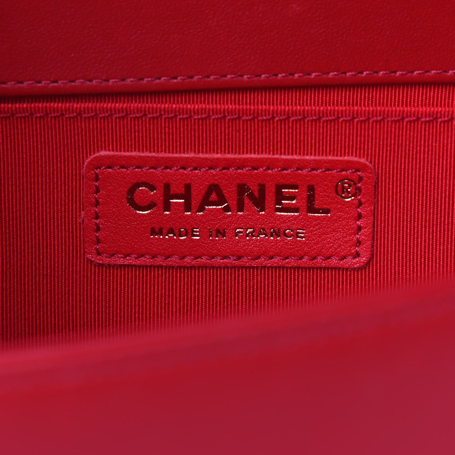 Calfskin Quilted Medium Boy Flap Red