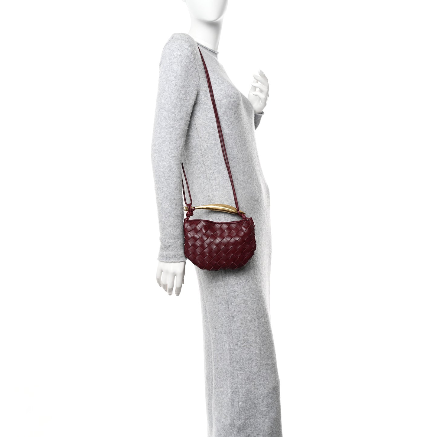 Nappa Intrecciato Mini Sardine Bag Barolo