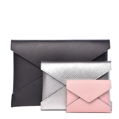 Louis Vuitton Epi Kirigami Pochette Set Black Silver Rose Ballerine 1 of 7