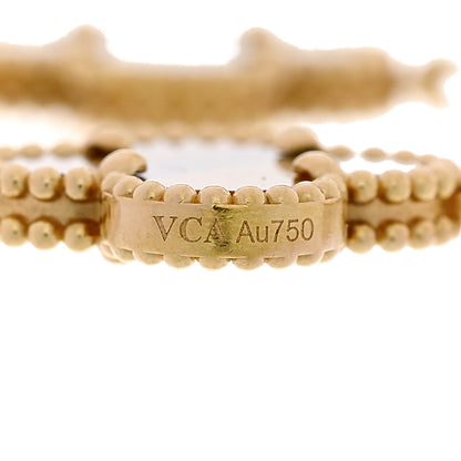 Van Cleef & Arpels 18K Yellow Gold Tiger Eye 5 Motifs Vintage Alhambra Bracelet 3 of 5