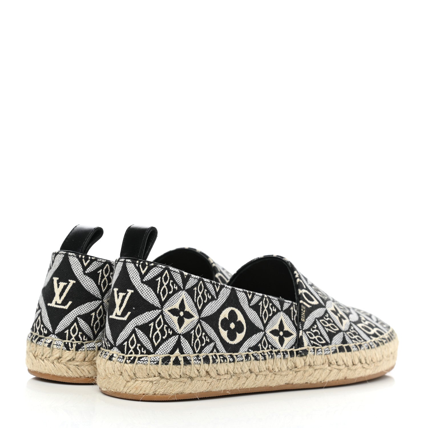 Louis Vuitton Jacquard Since 1854 Starboard Espadrille Flats 37 Grey 4 of 8