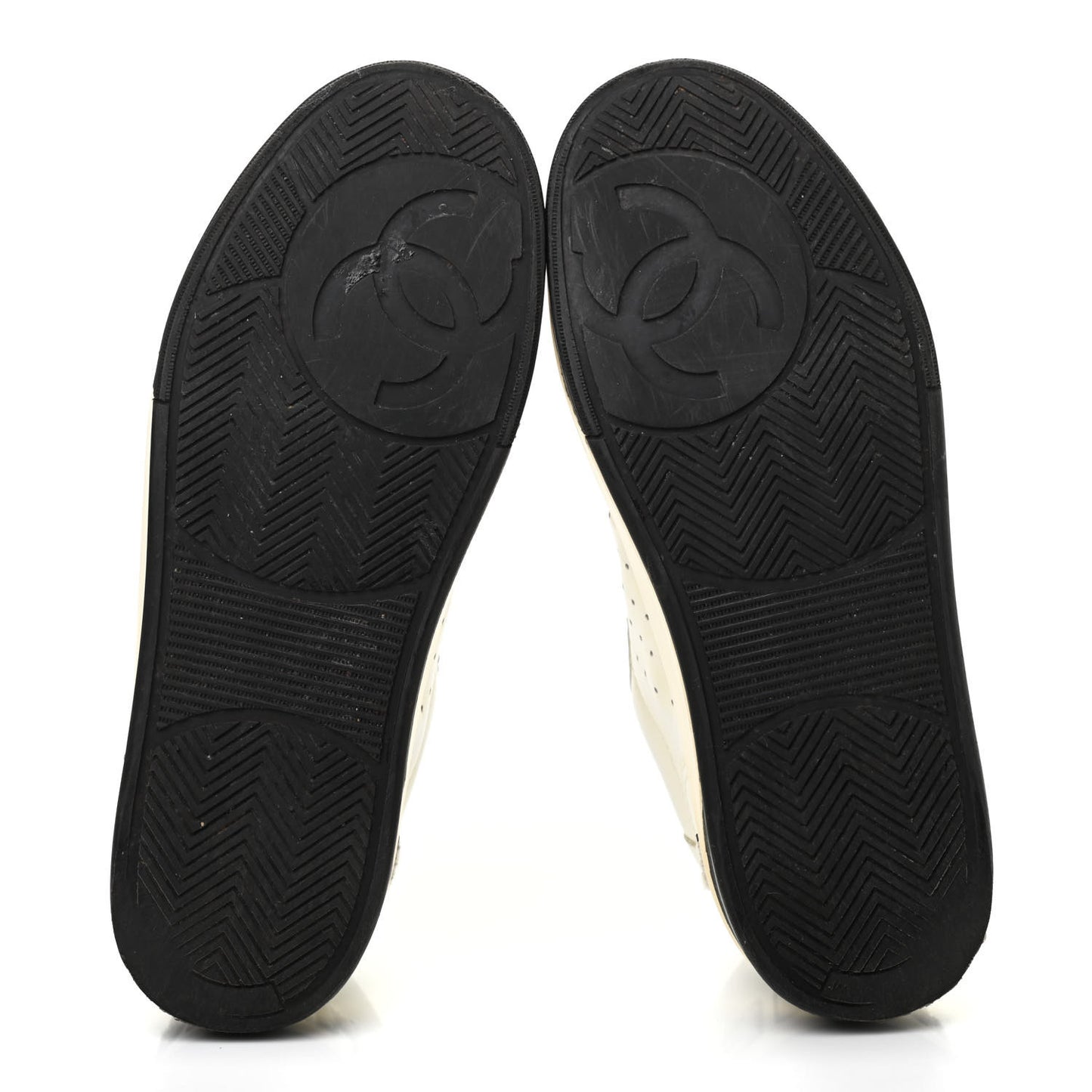 Calfskin Womens Logo Sneakers 39.5 White Black