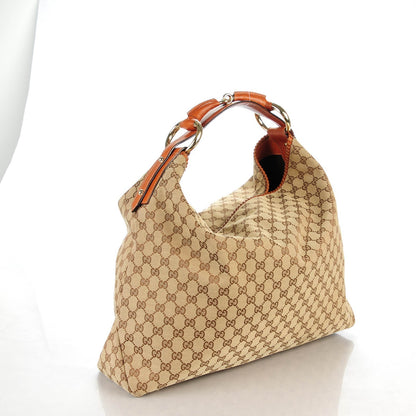 Gucci Monogram Large Horsebit Chain Hobo Brown 3 of 7