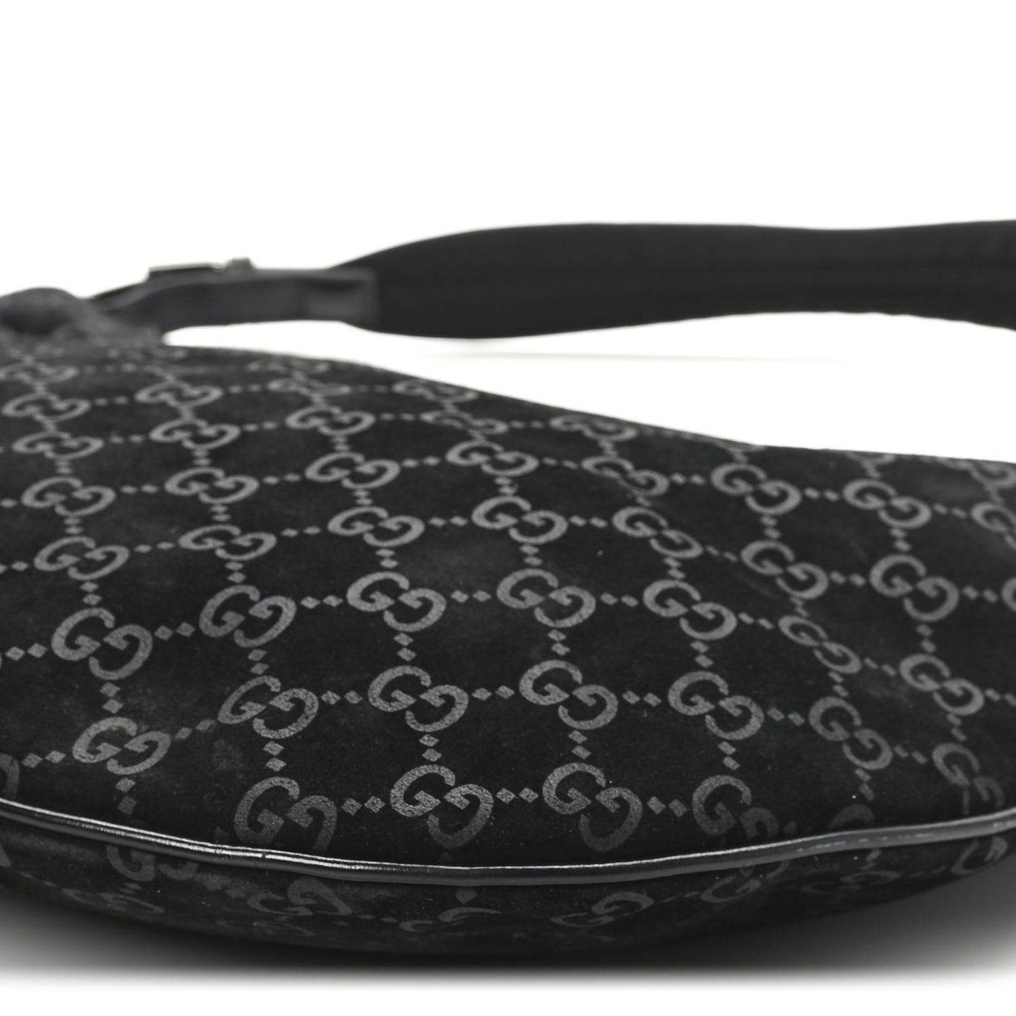 Suede Guccissima Hobo Black