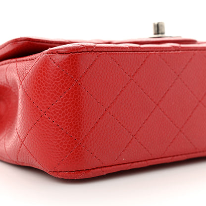 Chanel Caviar Quilted Mini Rectangular Flap Red 9 of 12
