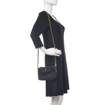 Prada Tessuto Nylon Saffiano Crossbody Bag Black 2 of 8