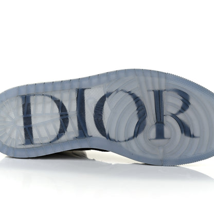 Christian Dior X NIKE AIR JORDAN Calfskin Mens Oblique High Sneakers 38.5 Beige White 6 of 12