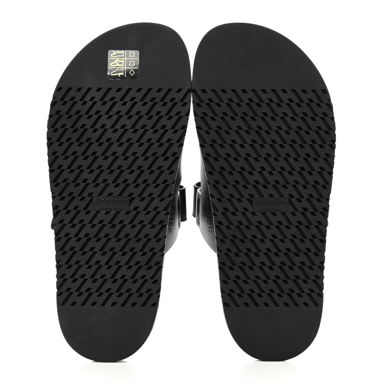Hermes Calfskin Womens Chypre Sandals 37.5 Black 5 of 9