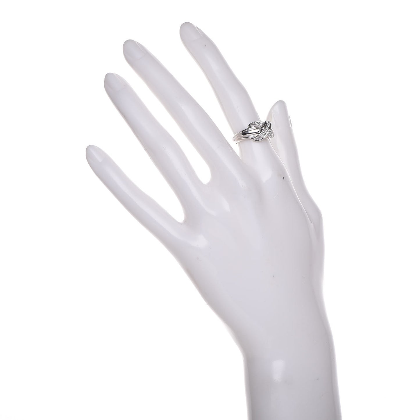 18K White Gold Diamond Signature X Ring 49 4.75
