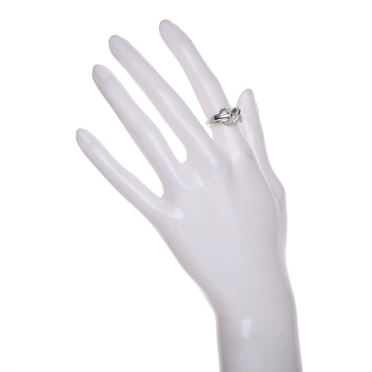Tiffany 18K White Gold Diamond Signature X Ring 49 4.75 2 of 6