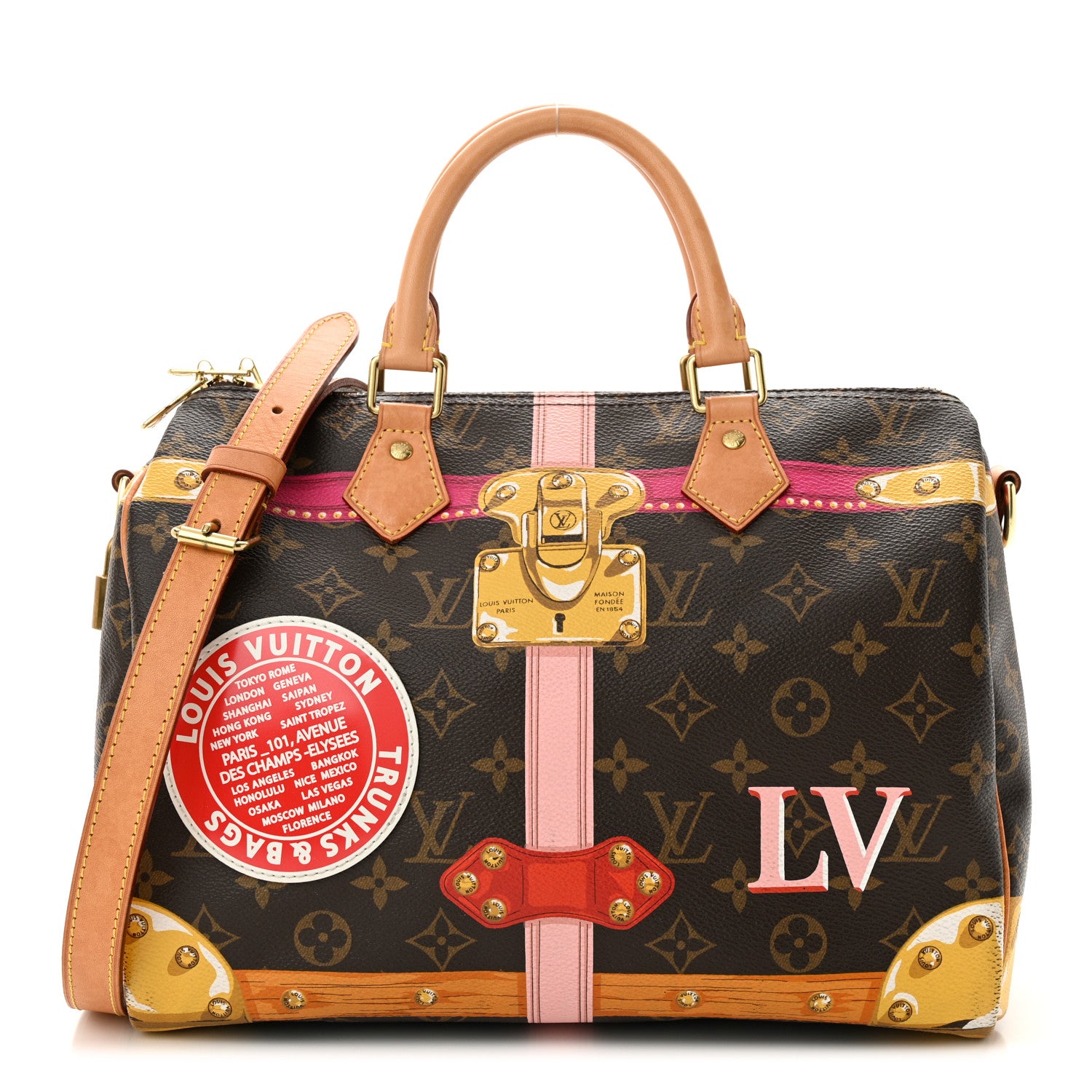 Louis Vuitton Monogram Summer Trunks Speedy Bandouliere 30 1 of 11