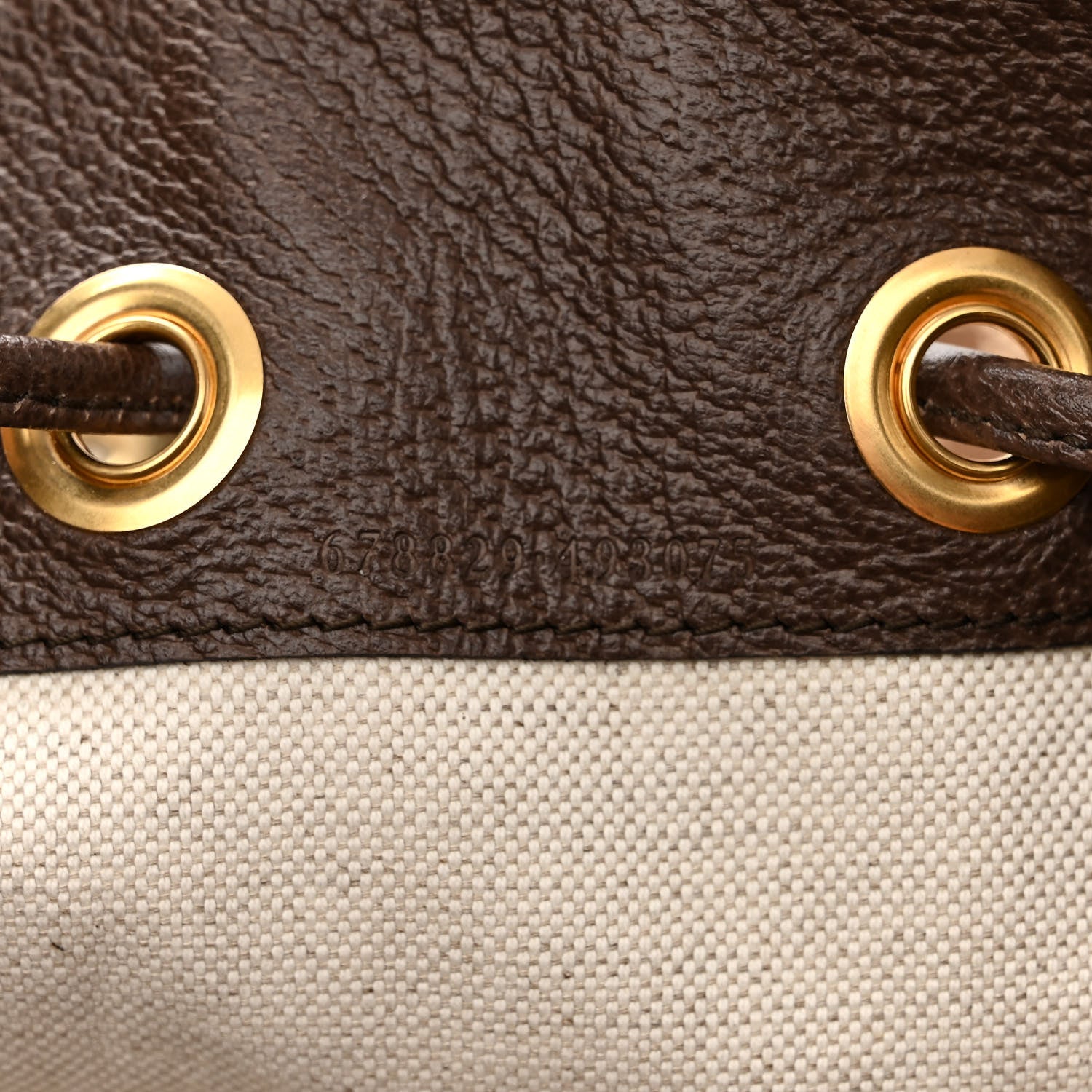 Gucci Monogram Jumbo GG Textured Dollar Calfskin Web Double Buckle Backpack Camel Ebony New Acero 7 of 13