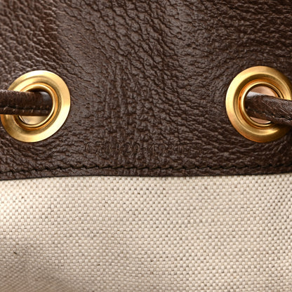Gucci Monogram Jumbo GG Textured Dollar Calfskin Web Double Buckle Backpack Camel Ebony New Acero 7 of 13