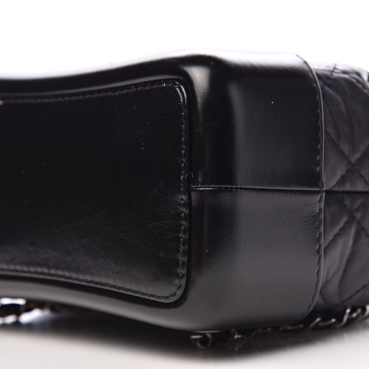 Aged Calfskin Quilted Small Gabrielle Backpack Black