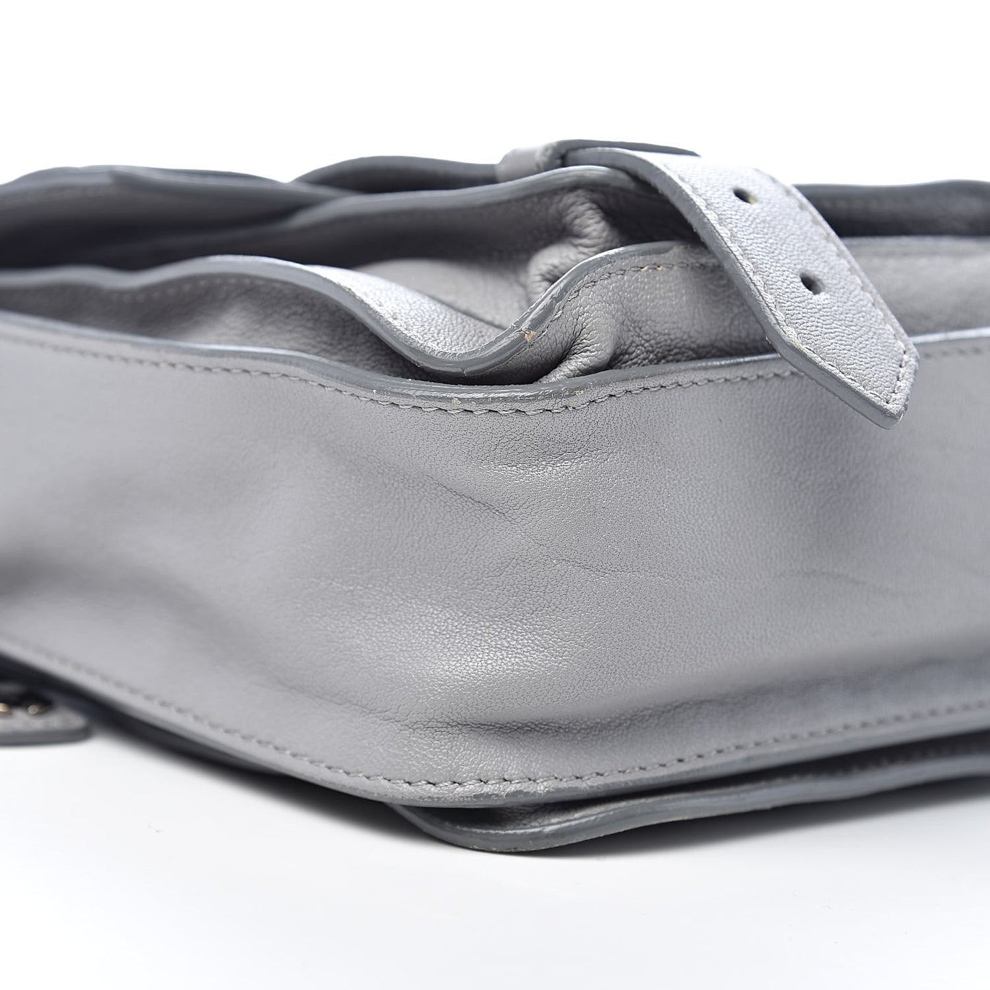 Lambskin PS1 Mini Pouch Messenger Concrete Grey