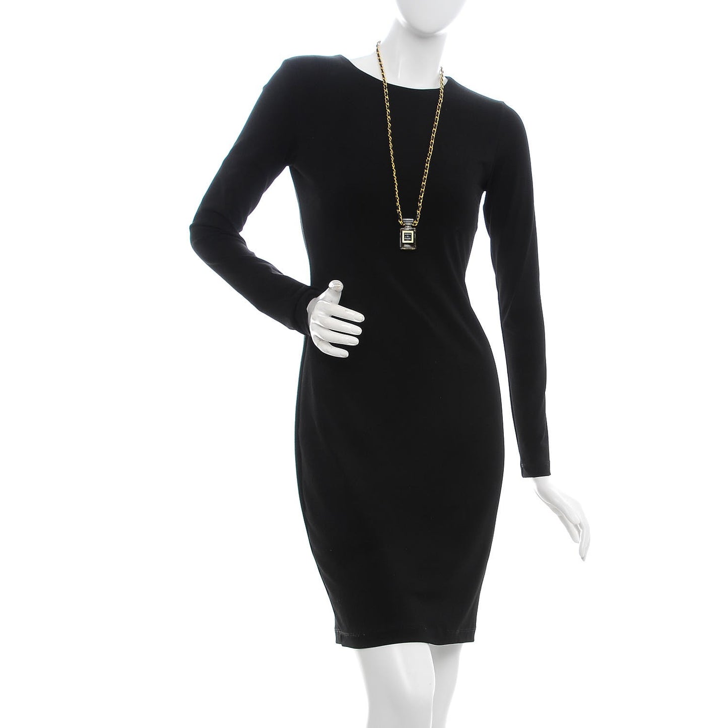 N°5 Perfume Bottle CC Necklace Gold