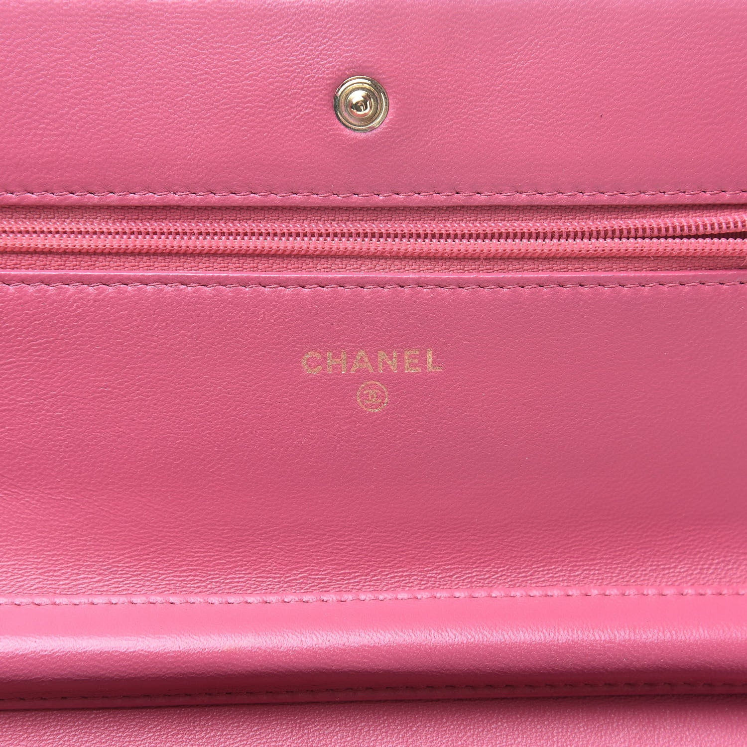 Chanel Lambskin Quilted Wallet On Chain WOC Pink 6 of 14