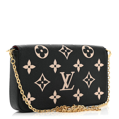 Louis Vuitton Empreinte Monogram Giant Felicie Pochette Black Beige 4 of 8