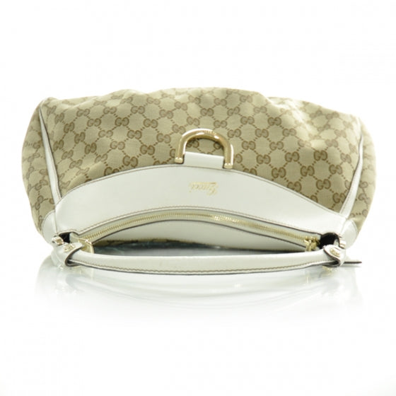 Monogram D Gold Large Hobo Ivory
