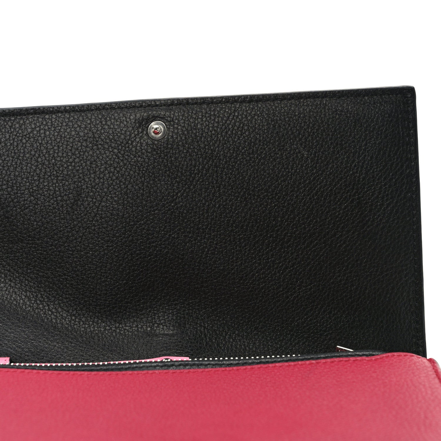 Loewe Grained Calfskin Anagram Wallet on Chain Raspberry Wild Rose 10 of 12