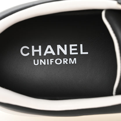 Chanel Calfskin CC Womens Sneakers 40 Black 8 of 9