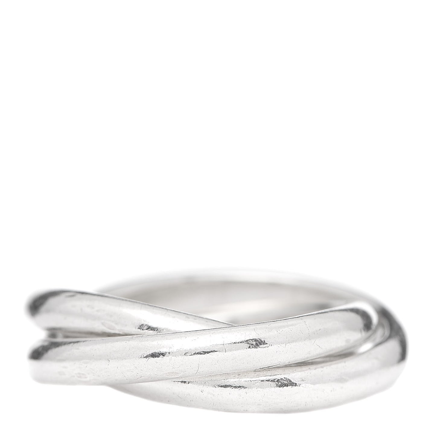 Sterling Silver Interlocking Ring 52 6