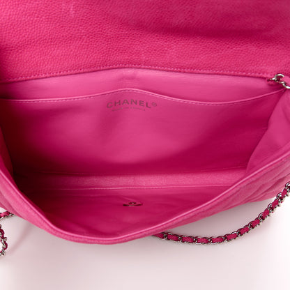 Chanel Iridescent Caviar Quilted Clutch with Chain Flap Pink 5 of 12