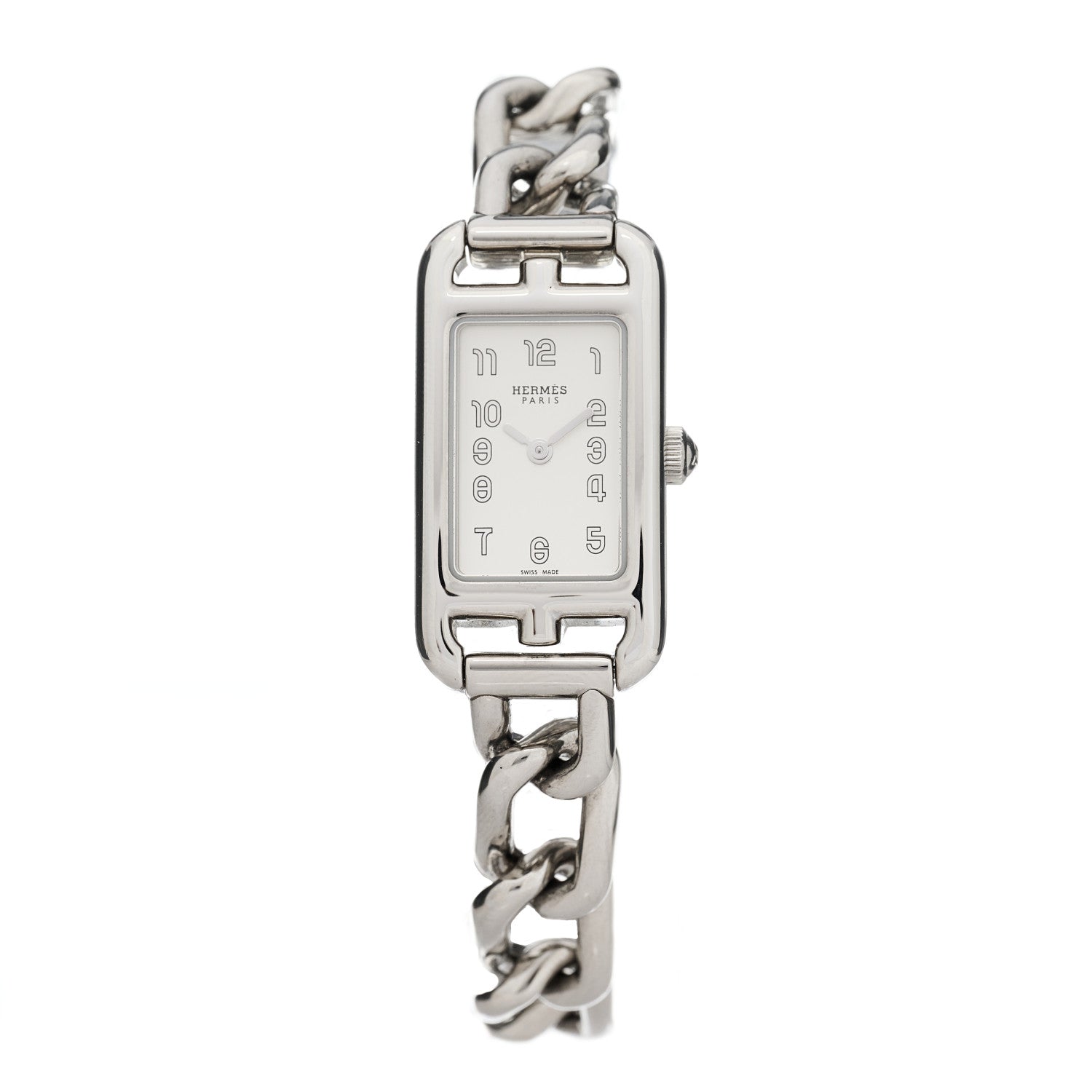 Hermes Stainless Steel 17mm Nantucket Quartz Watch 1 of 5
