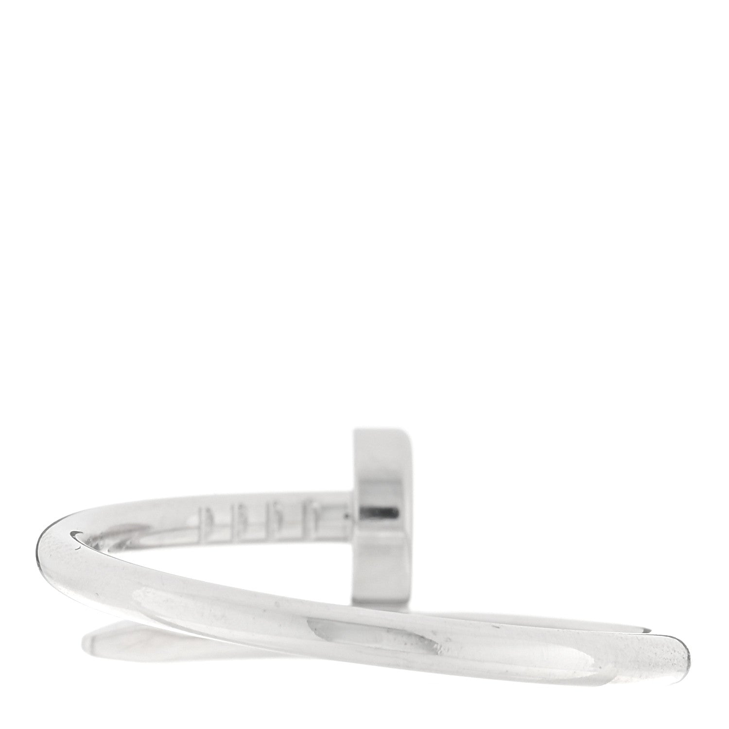 Cartier 18K White Gold Small Juste Un Clou Ring 54 7 3 of 5