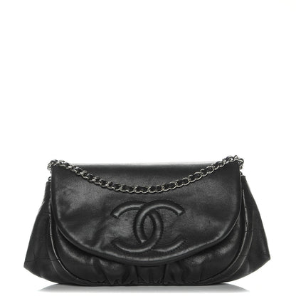 Chanel Lambskin Half Moon Wallet On Chain WOC Black 1 of 9