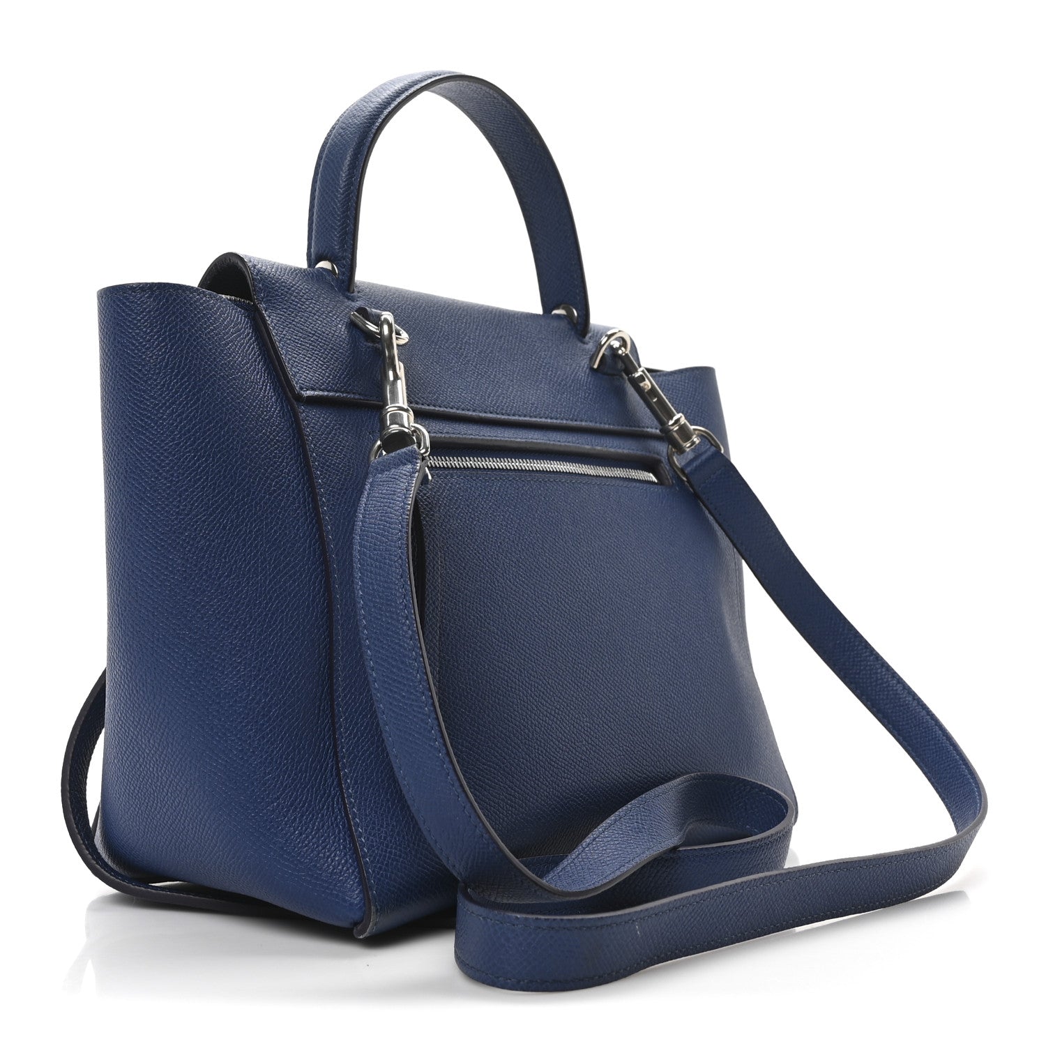 Celine Grained Calfskin Micro Belt Bag Indigo 3 of 11