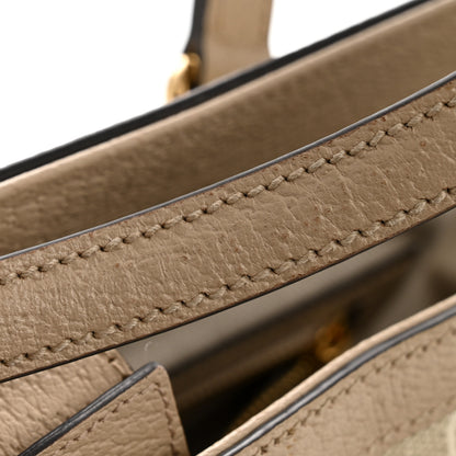 Gucci GG Supreme Monogram Textured Dollar Calfskin Web Large Ophidia Shopping Tote Beige Mystic White Oatmeal 13 of 13