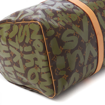 Louis Vuitton Graffiti Keepall 50 Kaki 6 of 10