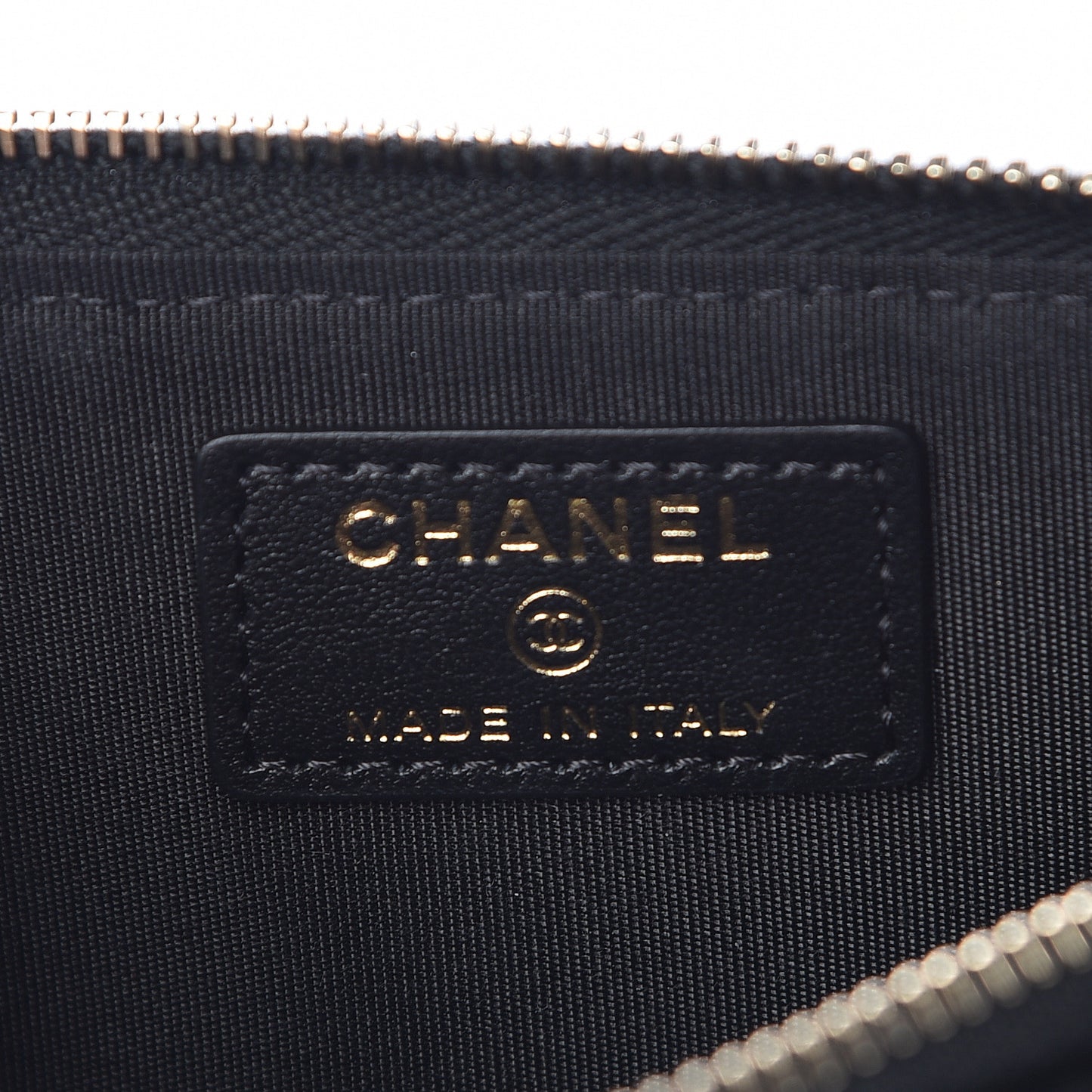 Caviar Camellia Embossed Classic Flat Wallet Pouch Black