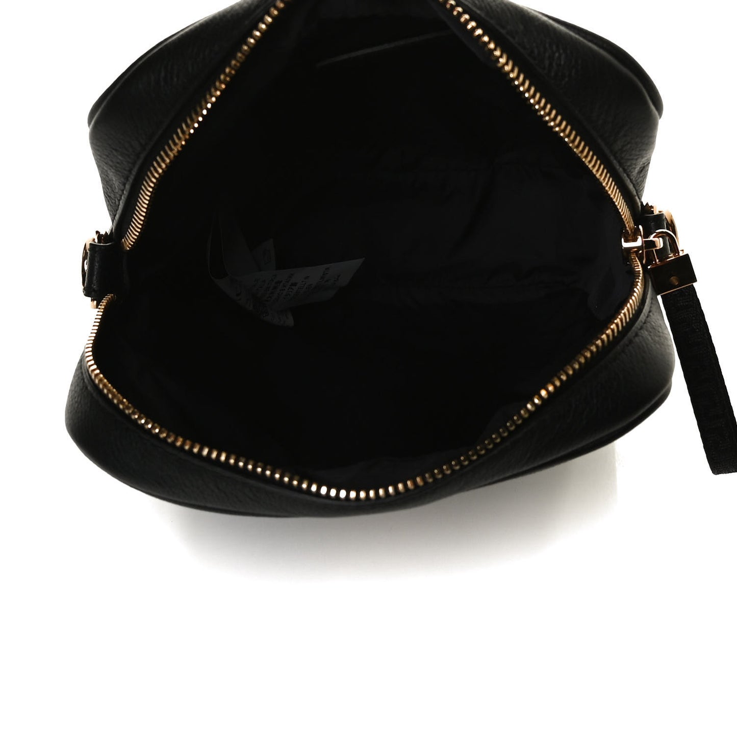 Grained Calfskin Small Medusa Messenger Bag Black