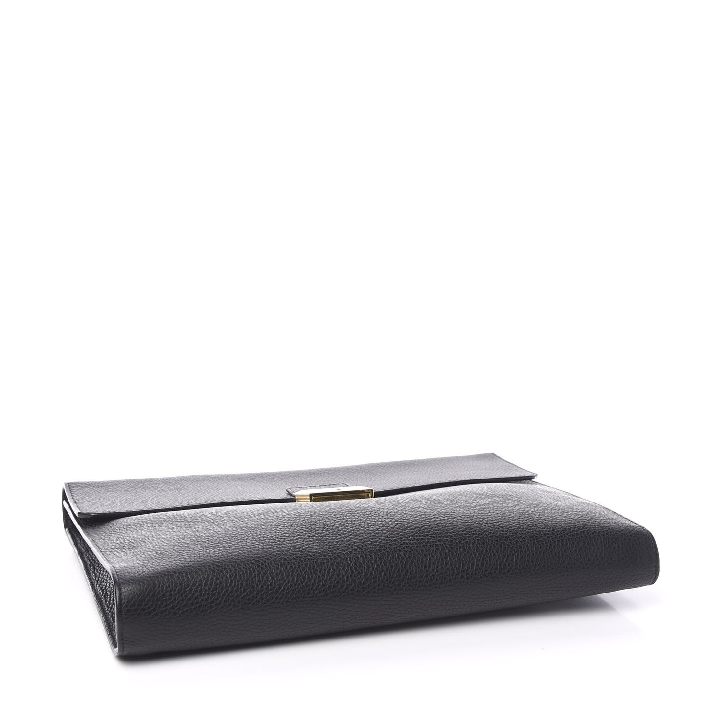 Grained Calfskin Briefcase Black