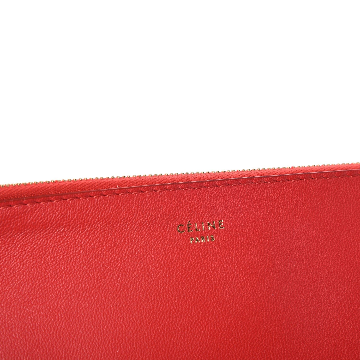 Celine Lambskin Bi-Color Solo Clutch Pouch Raspberry Butter 6 of 8