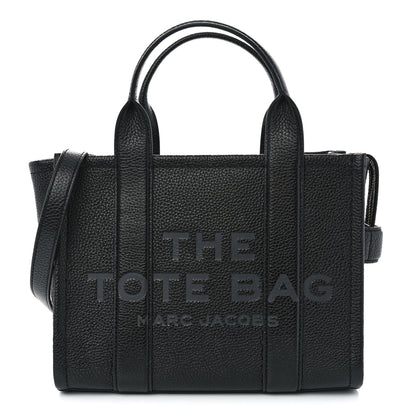 Marc Jacobs Grained Calfskin Small The Tote Bag Black 1 of 10