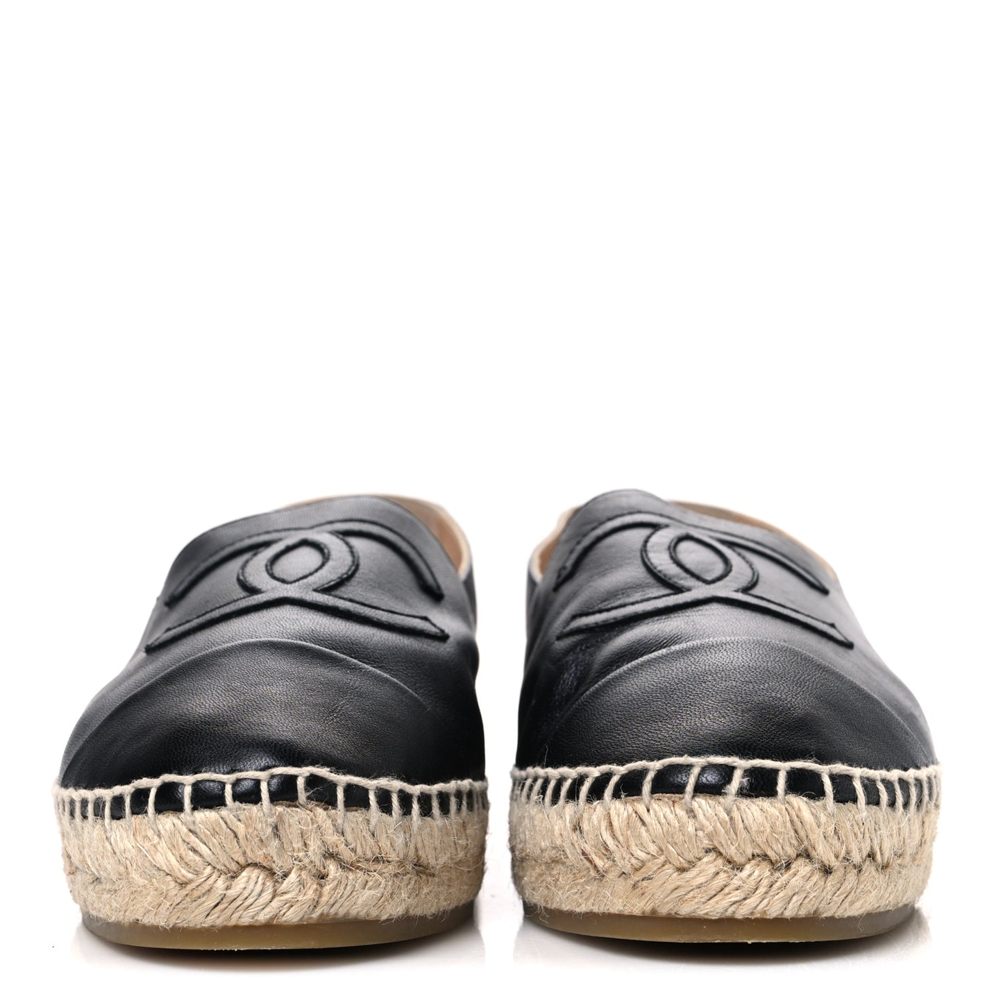 Lambskin CC Espadrilles 40 Black