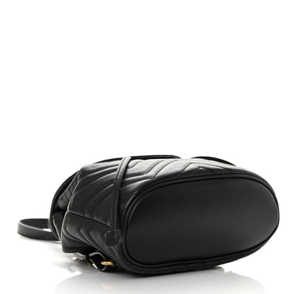 Gucci Calfskin Matelasse GG Marmont Flap Backpack Black 4 of 14