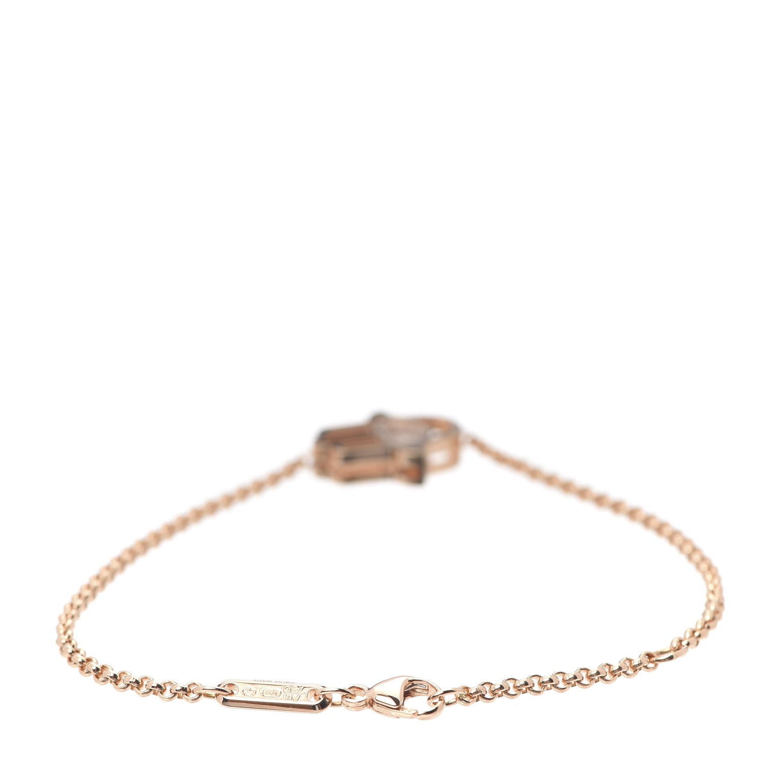 Chopard 18K Rose Gold Diamond Happy Diamonds Good Luck Charm Hamsa Bracelet 3 of 6
