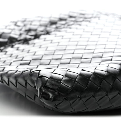 Bottega Veneta Calfskin Intrecciato Large Hop Black Black 9 of 10