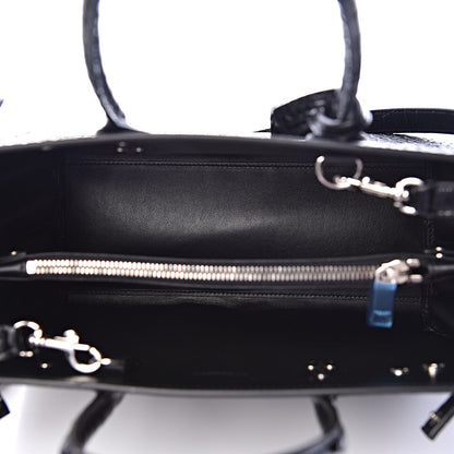 Saint Laurent Calfskin Crocodile Embossed Baby Sac De Jour Black 7 of 9