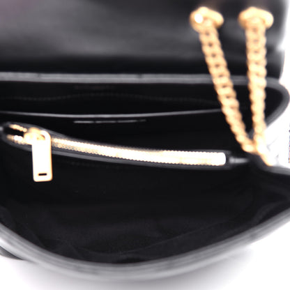 Saint Laurent Calfskin Y Quilted Monogram Small Loulou Chain Satchel Black 5 of 10