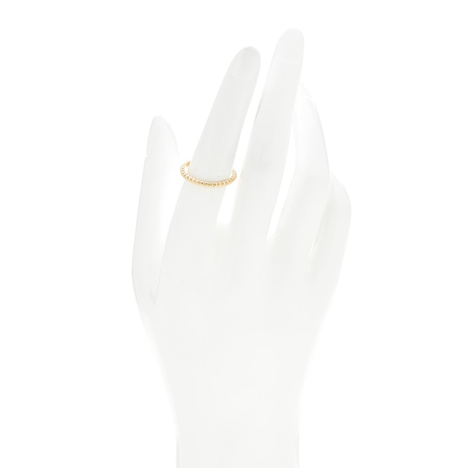 Van Cleef & Arpels 18K Yellow Gold Small Perlee Ring 55 7.25 2 of 5