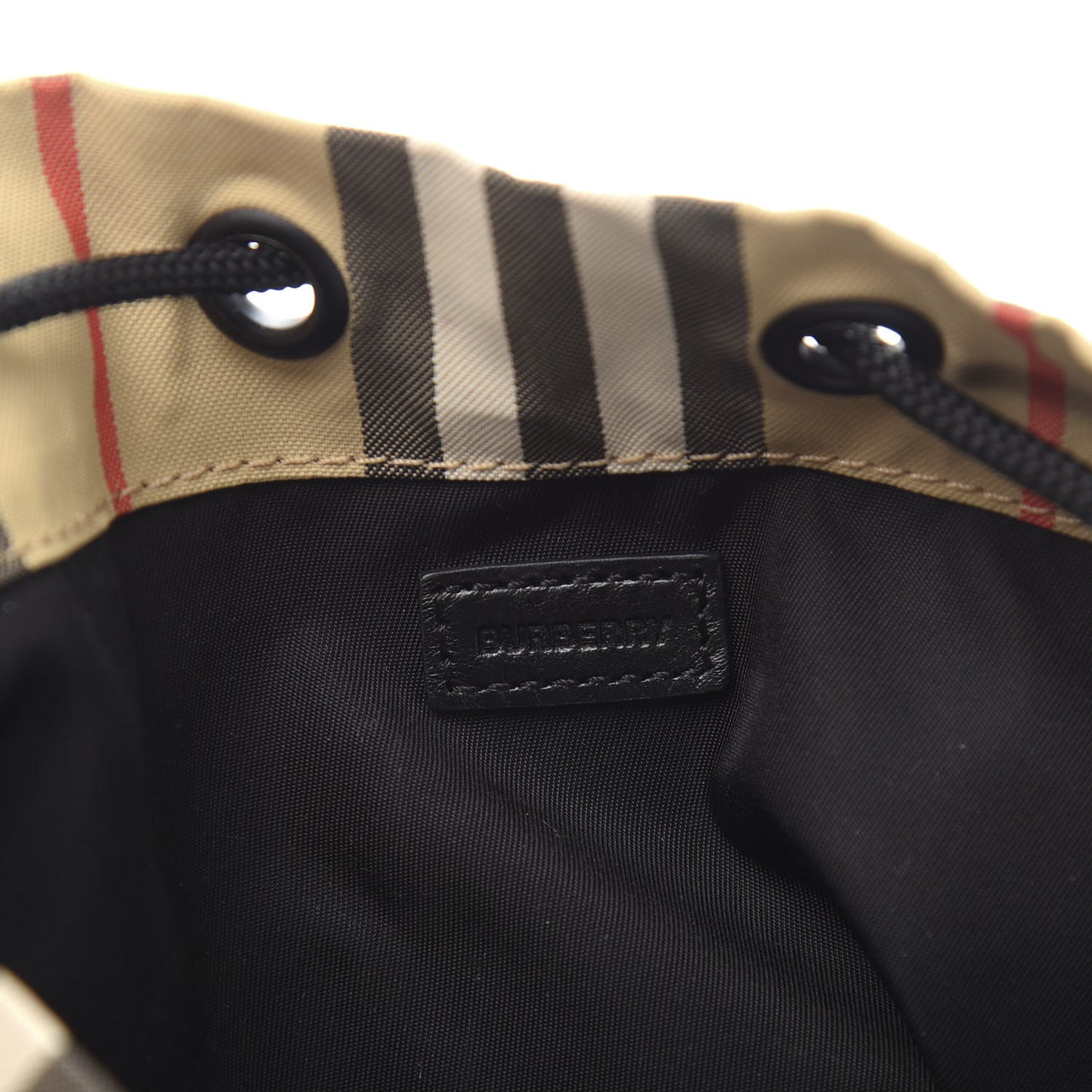 Econyl Icon Stripe Phoebe Drawcord Pouch Archive Beige